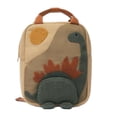 thumbnail image 2 of Mochila de lona con bordado de dinosaurio para niños y estudiantes, mochila personalizada de dibujos animados para ir a la escuela, novedad de 2022 QYM unisex, 2 of 2