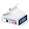 thumbnail image 1 of Ganchos de Plastico Premium SereneLife, Antideslizantes, Ahorradores de Espacio, Duraderos y Resistentes, para Camisas, Suéteres, Sudaderas, Abrigos, Pantalones y Vestidos, Blanco, Pack 200, 1 of 7