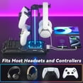 thumbnail image 4 of KDD Charging Station, Headphone Stand RGB, Controller Holder with USB A&C PC Gaming Accessories Storage, 4 of 9