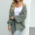 thumbnail image 3 of Oversized Cardigan Sweaters for Women Long Sleeve Chunky Knit Fall Sweater Outwear with Pockets, 3 of 8