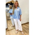thumbnail image 5 of Women's Metallic V-Neck Top – Elegant Half Sleeve Casual Shift Blouse for Office or Daily Wear, XL, 5 of 5