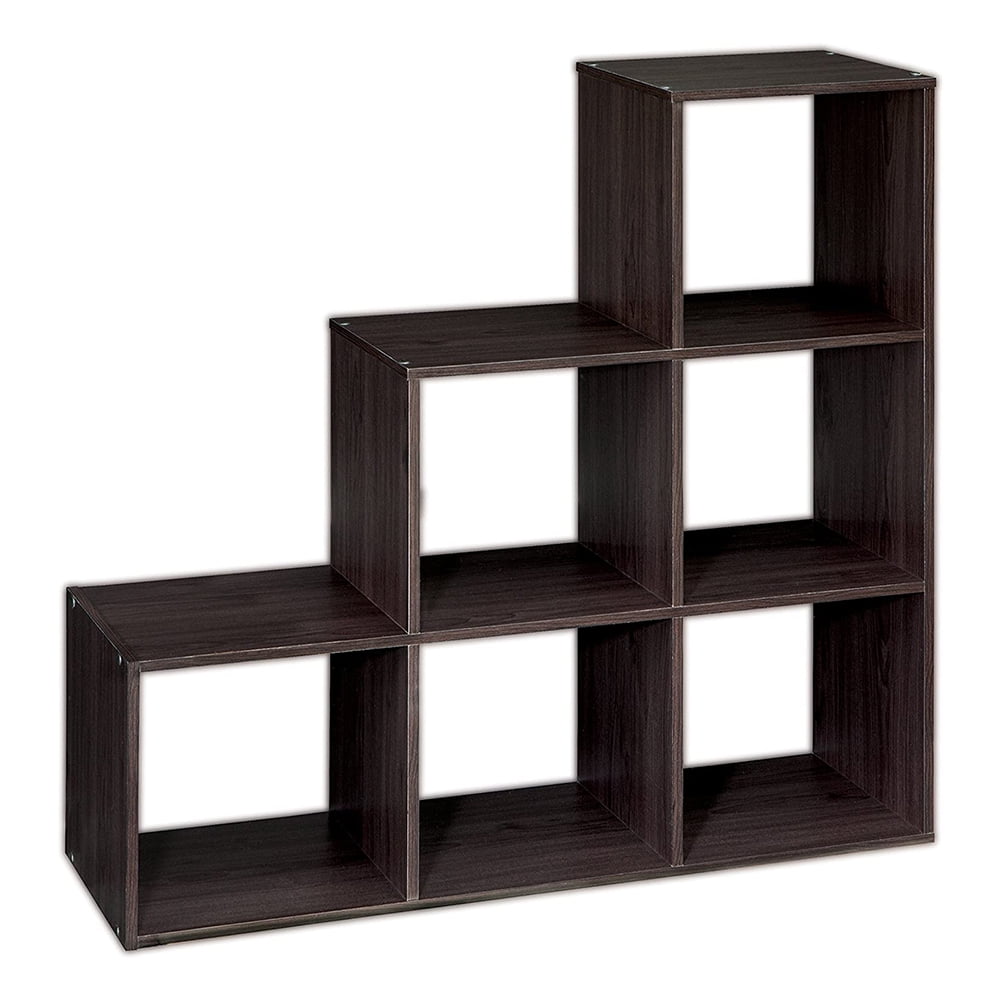 Kepooman Wood 6 Cube Organizer Storage, Modern Open Bookcase Bookshelf Cabinet, Dark Brown Kepooman Wood 6 Cube Organizer Storage, Modern Open Bookcase Bookshelf Cabinet, Dark Brown
