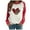 White, variant on Valentine Shirts for Women Love Heart Graphic Tops Casual Raglan Long Sleeve ing Shirt Pullover Blouse Loose Fit Tees