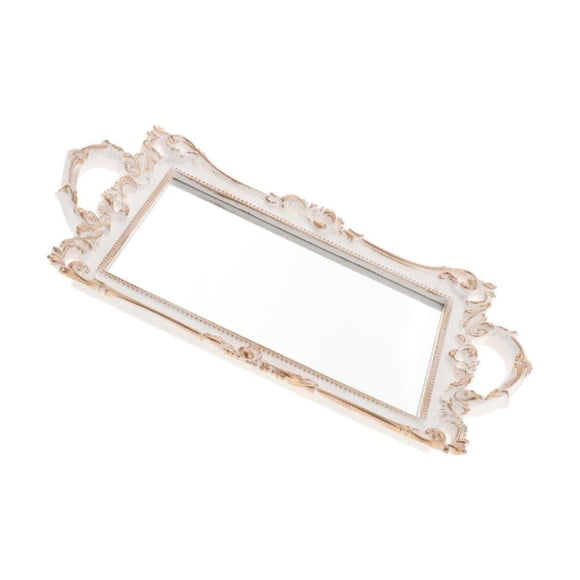 relayinert Vintage Mirrored And Practical Tea Ornate Organizer Ornate Trinket Elegant Organizing Style Ornate Trinket White