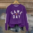 thumbnail image 4 of Game Day Sweatshirts Women Fall Fleece Sweatshirt Football Rugby T-Shirts Casual Game Day Fan Fleece Pullover Top, 4 of 5