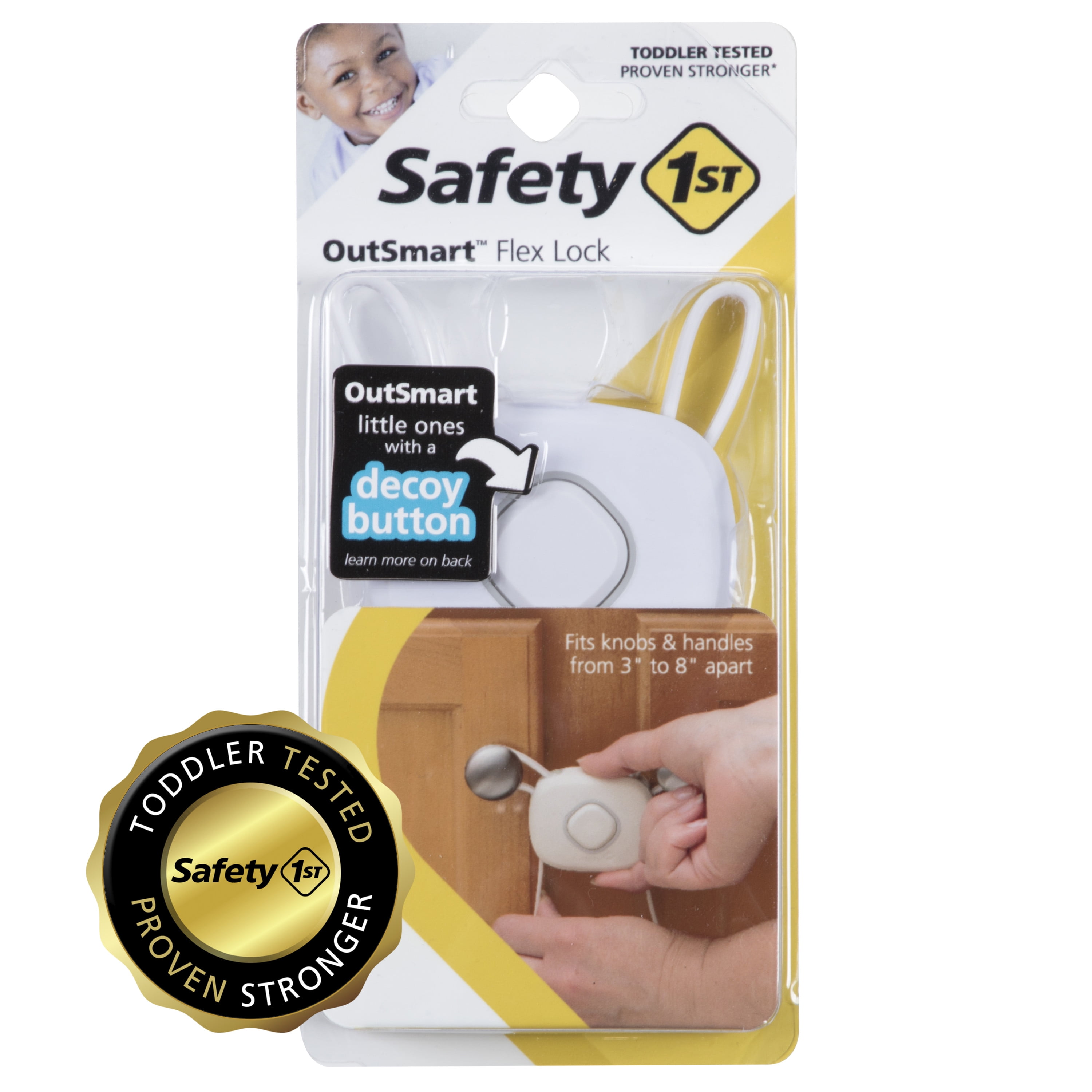 Safety 1st OutSmart Flex Lock With Decoy Button, White
