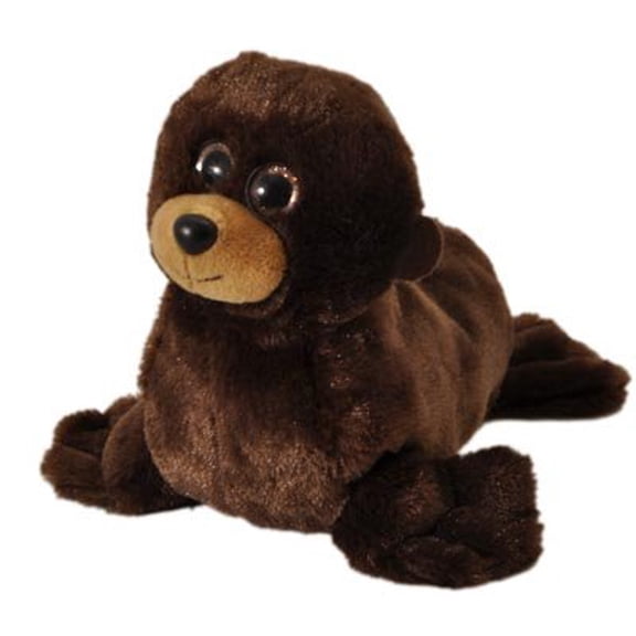 The Petting Zoo Sea Lion Stuffed Animal Miniz Sea Lion Plush Toy, 7 Inches (Brown)