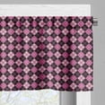 thumbnail image 3 of Ambesonne Checkered Valance Pack of 2, Geometric Feminine, 54"X12", Pink Pale Pink Black, 3 of 5
