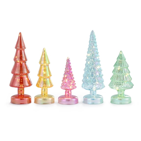 Mr. Christimas Set of 5 Twinkling Trees - Multi