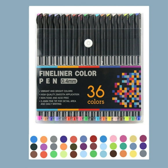 Children'S Watercolor Painting Brush Set For Color Line Marker Art Water Based Fiber Needle Tube Pen 0.4mm Pens & Pen