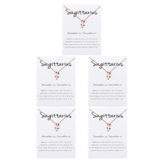 Sonducket Collar de amistad con un solo símbolo, colgante de cadena de joyería cómoda para amantes, regalos del Festival, Sagitario de oro Type2 NO2