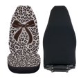 thumbnail image 4 of HUISEFOR Bow Leopard Print Car Seat Covers 2 Pack Breathable Elastic Car Seat Covers Protector, Comfortable, Easy to Installation, Fashion, Universal Fit for SUV Truck Sedan, 4 of 7