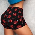 thumbnail image 4 of Fotbe Beautiful Red Ladybug Seamless Shorts, Womens Workout Shorts High Waist Stretch Booty Short for Gym/Yoga/Running/Biking-Medium, 4 of 9