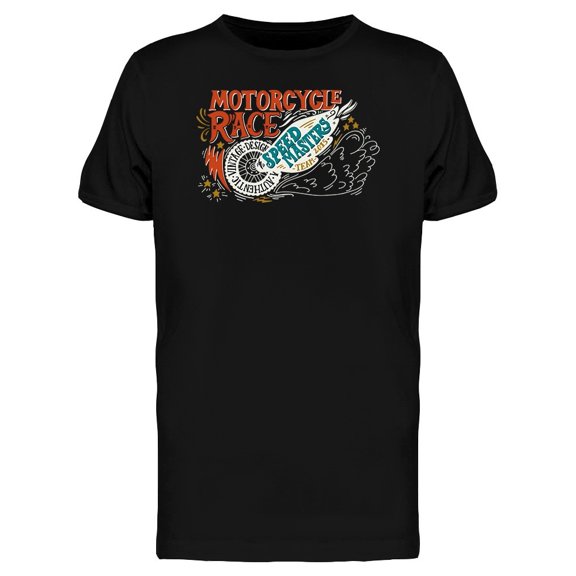 Motorcycle Race Hand Drawn Tee Men's -Image by Shutterstock