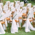 thumbnail image 6 of YINKUU Wedding Mesh Chair Cover, Tulle Chair Back Cap Covers for Bridal Shower, Wedding, Baby Shower Decoration Long Tulle High Chair Skirt Slipcovers, 6 of 10
