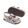 thumbnail image 6 of CAICJ98 Infant Baby Boy Girl Summer Sandals Newborn Lightweight Non slip Rubber Sole Breathable Toddler Outdoor Beach Open Toe First Walking Shoes Grey,0-6 Months, 6 of 7