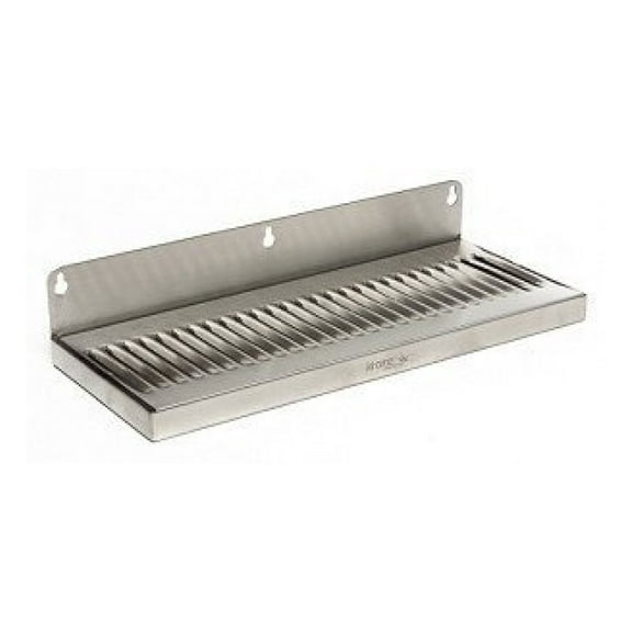 C612 Stainless Steel Wall Mount Drip Tray Surface, No Drain, 12" x 5", 1.2