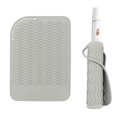 thumbnail image 1 of almohadilla portátil para escaldaduras de viaje para herramientas de peluquería calientes con plancha (gris), 1 of 5