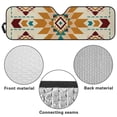 thumbnail image 3 of HUIACONG Brown Aztec Windshield Sun Shade Windshield Shade Compatible with Jeep Wrangler TJ JK JL & Gladiator JT Heat Shield Sun Visor Cover Windshied Sunshade Block UV Rays ,1Pcs, 3 of 3