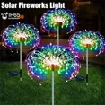 thumbnail image 2 of 200LEDs Solar Fireworks Lights Outdoor Waterproof Solar Garden Lights 8 Lighting Modes With Remote Control Decorations Light, 2 of 9