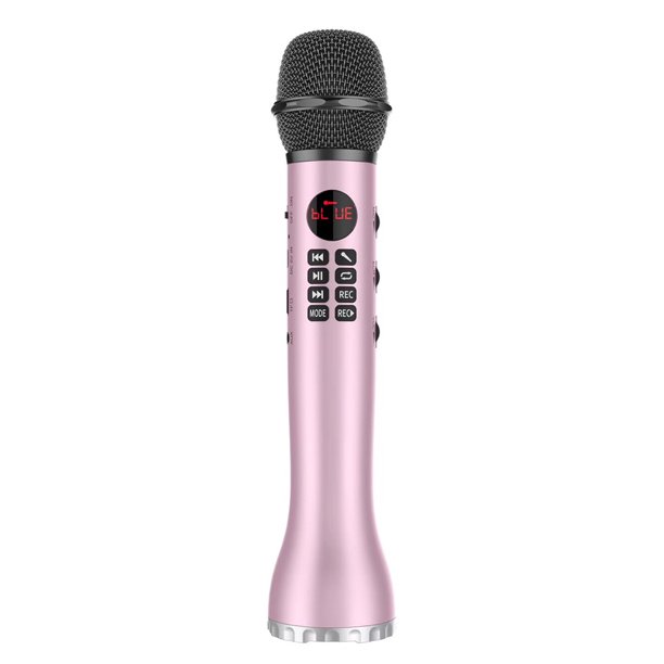 L-598 Micrófono de mano K Song Micrófono inalámbrico Bluetooth Micrófono de bolsillo KTV Mic Altavoz Bluetooth Inevent DZ54552-01B