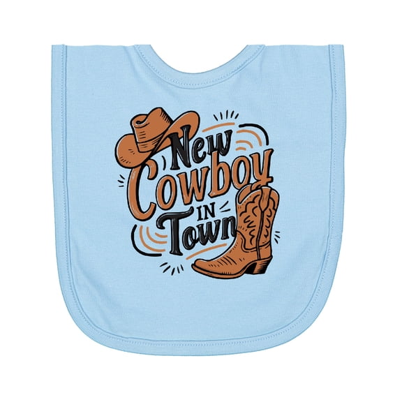 Inktastic I'm a New Cowboy in Town Newborn Bib