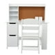 thumbnail image 4 of Yeshouse Escritorio y silla para niños, escritorio de madera con estantería, cajones y armarios de almacenamiento, ajustable, ideal para manualidades y estudio, 4 of 8
