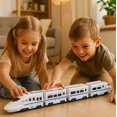 thumbnail image 4 of Electric High Speed Railway Toy - Simulation DesignToy, Subway Locomotive Model Educational Toys with Lights and Sounds, Freely Assembled, Smart Avoidance, 4 of 9