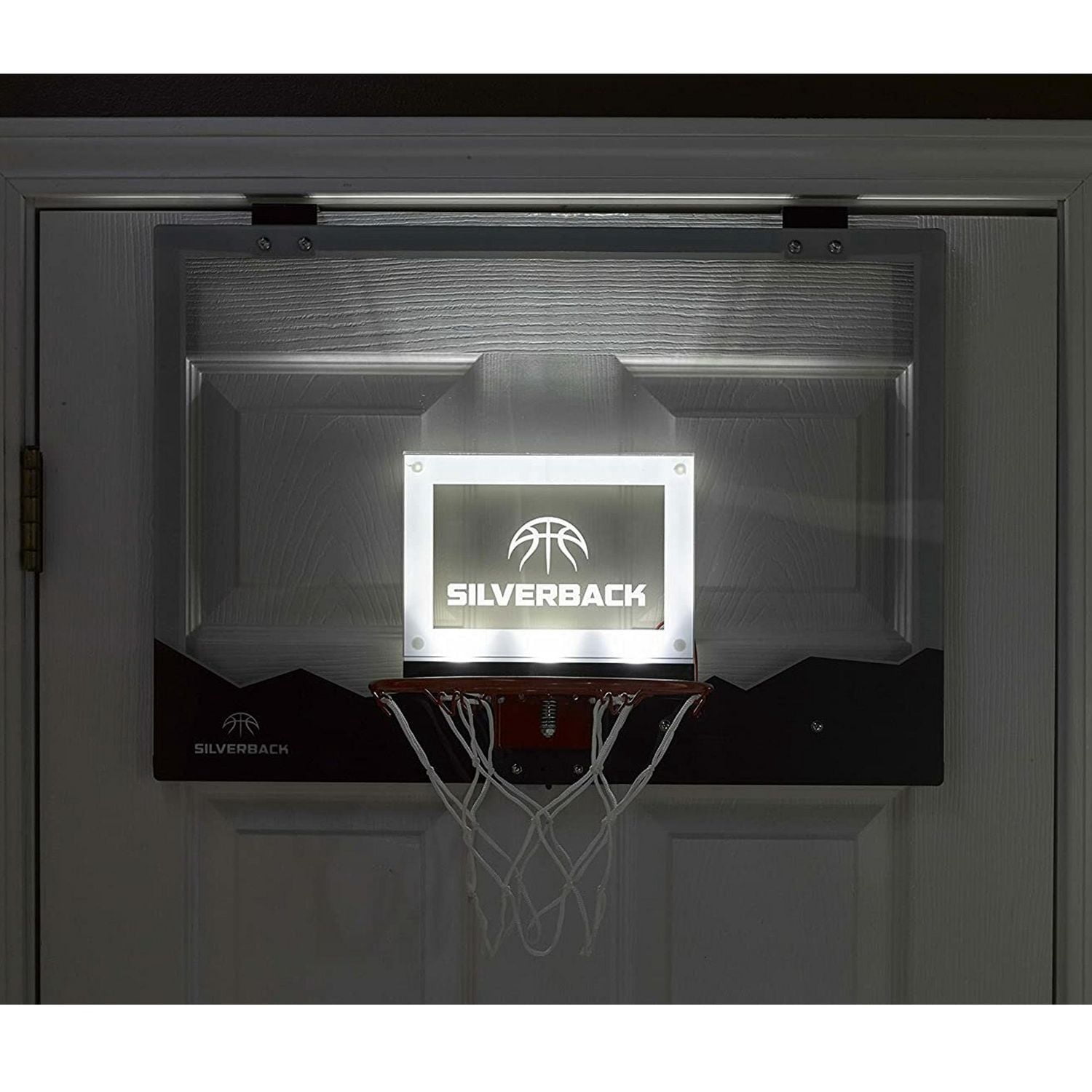 Silverback 18" LED Over The Door Mini Basketball Hoop Set