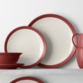 Noritake Colorwave Raspberry 16-Piece Curve Dinnerware Set, Service for ...
