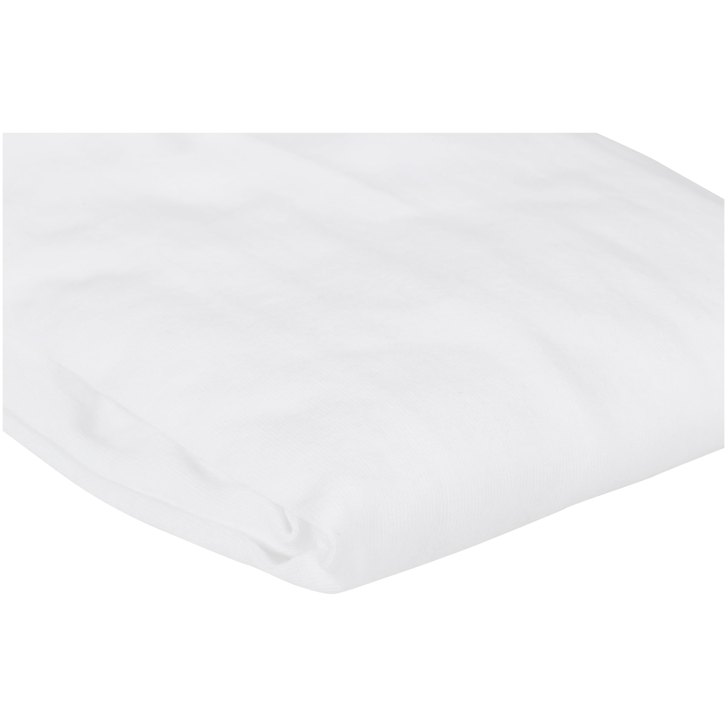 TL Care 100% Natural Breathable Cotton Jersey Knit Fitted Bassinet Sheet, White, 15" x 33", Soft Breathable, for Boys and Girls