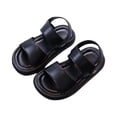 thumbnail image 2 of JDQJBZ Girl's Sandals Kids Solid Color Soft Sole Breathable Non Slip Summer Casual Shoes, 2 of 3