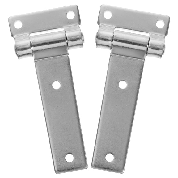 MERRYHAPY Carbon Steel Hinge Replacement, Heavy Duty, Plated Silver, Galvanized Steel for Door, 2Pcs