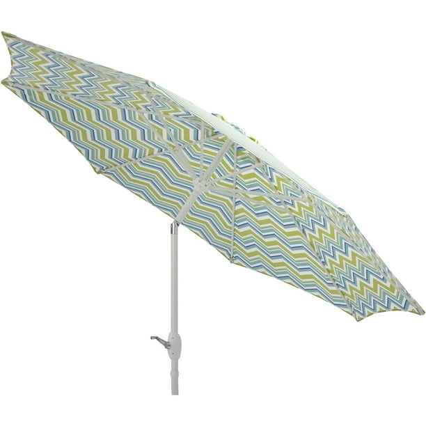 Mainstays 9' Market Umbrella, Miranda Chevron with White Frame