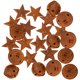thumbnail image 4 of 50 piezas árbol de Navidad campanas estrellas adornos hierro Navidad árbol encanto campana decoración, 4 of 8