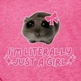 thumbnail image 6 of Wild Bobby I'm Literally Just a Girl Funny Deep Fried Brain Rot Hamster Meme Women Tri-Blend Racerback Tank Top, 6 of 6