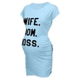 thumbnail image 3 of gakvbuo Maternity Clothes Maternity dresses For Women Women Pregnant Short sleeve Pregnant Nursing Dress Solid Print skirt, 3 of 8