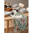thumbnail image 3 of Table Runners 120 Inches Long Dress Scarves, Christmas Eucalyptus Farmhouse Coffee/Dining/Kitchen Table Runner for Living Room, Xmas Botanical Pine Cones Birds 13x120 Inch, 3 of 7