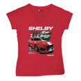 thumbnail image 5 of Ford Shelby Super Snake GT500 Women's V-Neck T-shirt American Mustang Cobra Racing, 5 of 7
