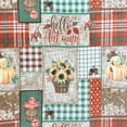 thumbnail image 5 of Serafina Home Fall Home Decor Throw Blanket Thanksgiving Soft Fall Blanket Polyester Fiber Cozy Fuzzy Autumn Throw Blanket for Couch Bed Sofa Thanksgiving Decor, 70" x 50"  (Hello Patch), 5 of 8