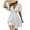 White, variant on Timegard Dresses for Women Deep V Neck Ruched Ruffle Short Sleeve Comfy Casual Summer Dresses