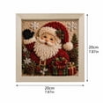 Santa Design Punch Needle Frame with Pre-Printed Cloth, Hobby Art Set ...
