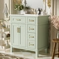 thumbnail image 3 of Euroco 30" Bathroom Vanity with Ceramic Sink, Deep & Standard Drawers, Stylish Bath Vanity for Small Bathrooms, 3 of 9