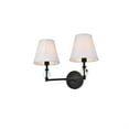 thumbnail image 3 of Bethany 2 lights bath sconce in black with white fabric shade, 3 of 3