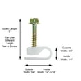 thumbnail image 3 of THE CIMPLE CO - Coax Cable Clips - White -10 Pieces- Single Coaxial Flex Screw Clips, 3 of 8