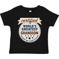 thumbnail image 3 of Inktastic Certified World's Greatest Grandson Accept No Substitutes Boys Toddler T-Shirt, 3 of 5