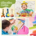 thumbnail image 4 of Juego de guitarras de madera DIY Syhood, 36 piezas, 18 juegos para niños con pigmentos, 4 of 6