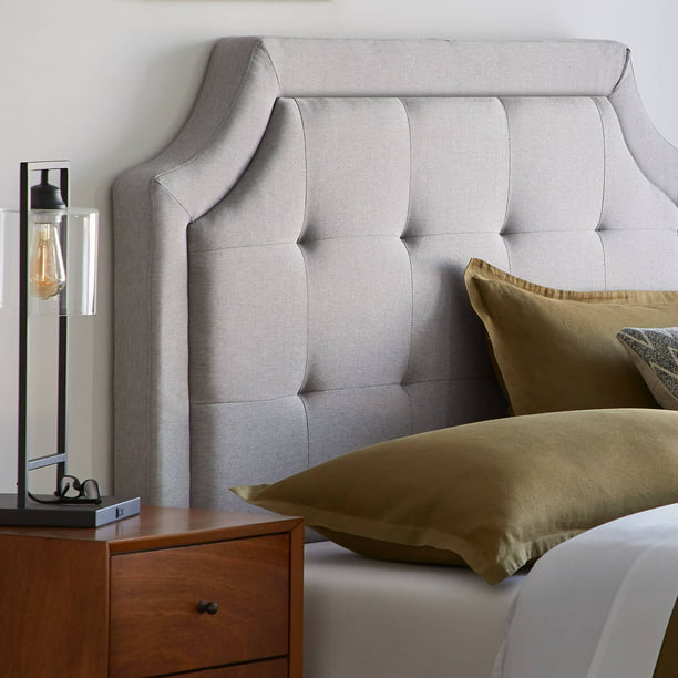 Rest Haven Upholstered Headboard with Square Tufting and Bordered and