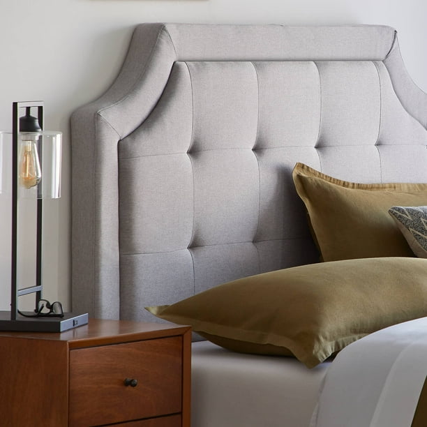 Rest Haven Upholstered Headboard with Square Tufting and Bordered and