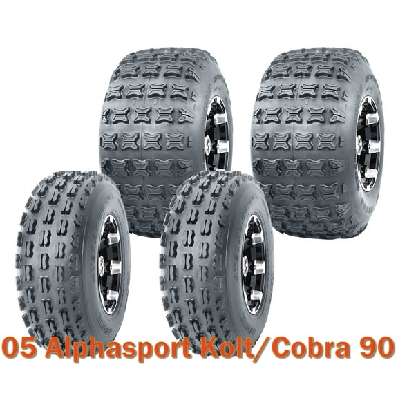 19x7-8 & 18x9.5-8 ATV Tires Set fit for 05 Alphasport Kolt/Cobra 90